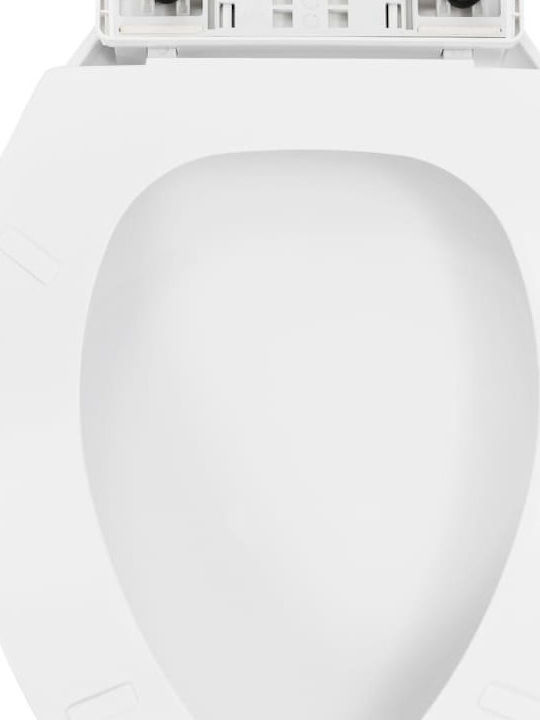 vidaXL Plastic Soft Close Toilet Seat White 47cm