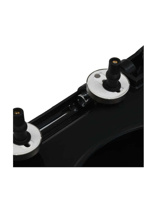 vidaXL Plastic Soft Close Toilet Seat Black 46cm