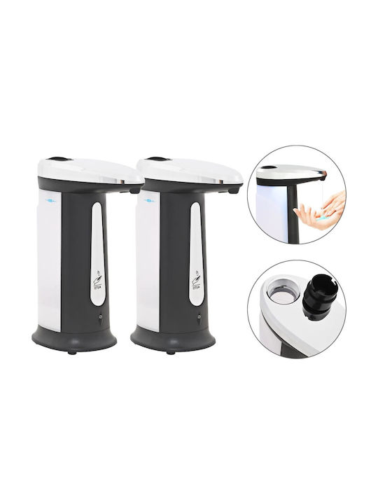 vidaXL Dispenser Plastic cu Distribuitor Automat Argintiu 800ml