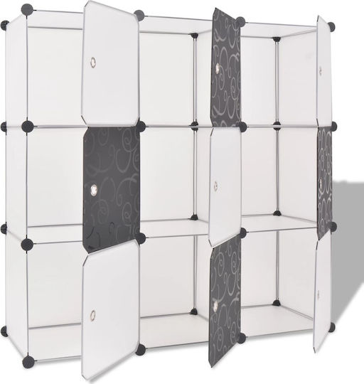 vidaXL Plastik Schuhaufbewahrungsbox in Weißes Farbe 110x37x110cm