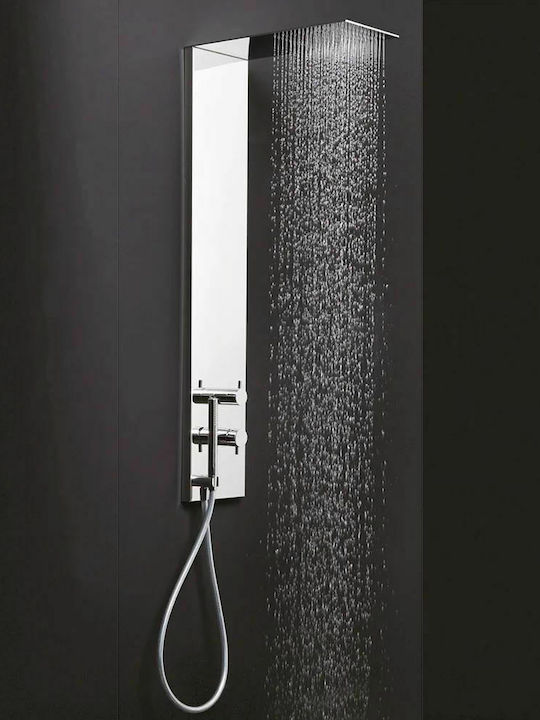 Demm Storm Shower Column Without Battery 110cm Silver Demm Storm Shower Column Without Battery 110cm Silver