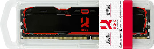 GoodRAM IRDM X 16GB DDR4 RAM mit 2 Modulen (2x8GB) und Geschwindigkeit 3000 für Schreibtisch