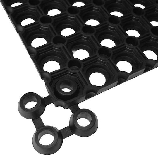 vidaXL Fußmatte Rutschfest aus Gummi Schwarz 80x120cm Dicke 23mm