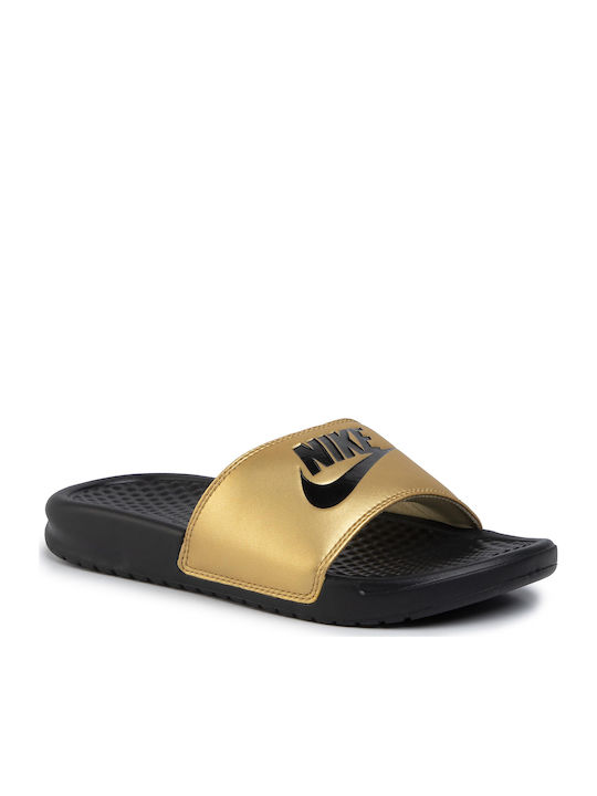 Benassi Just Do It Women's Slides Gold