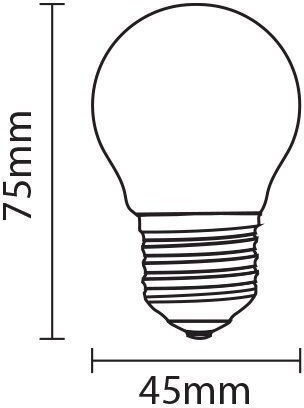 Optonica SP4-A4 Λάμπα LED 4W 72mm για Ντουί E27 και Σχήμα G45 Φυσικό Λευκό 400lm