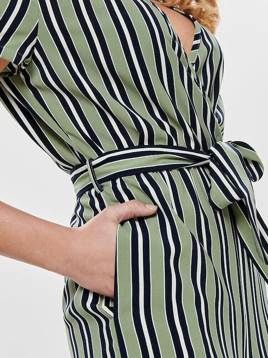 Women's Short-sleeved One-piece Suit Green