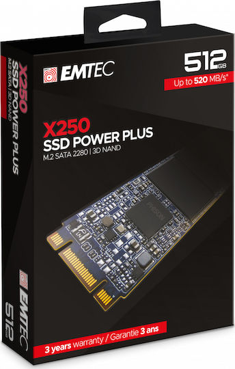 Emtec X250 SSD 512GB Тип M.2 С Връзка SATA III ECSSD512GX250