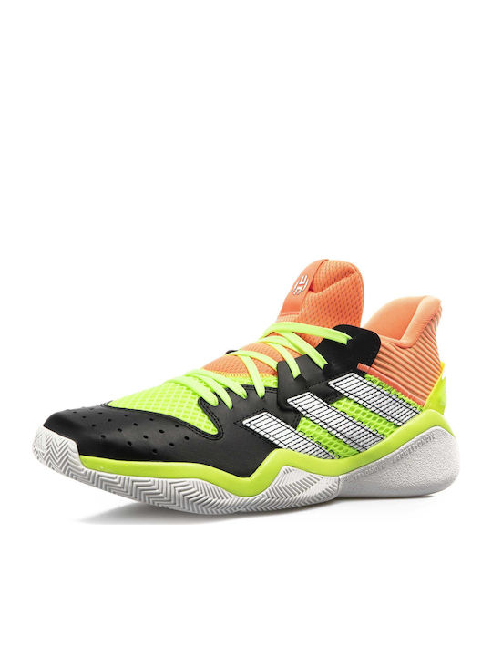 Harden Stepback Niedrig Basketballschuhe Core Black / Signal Coral / Dash Grey