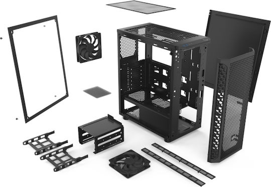 SilentiumPC Signum SG1 TG Gaming Midi Tower Κουτί Υπολογιστή με Πλαϊνό Παράθυρο Μαύρο
