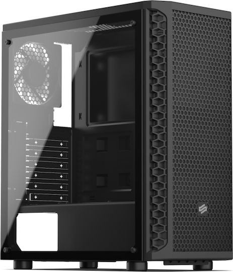 SilentiumPC Signum SG1 TG Gaming Midi Tower Κουτί Υπολογιστή με Πλαϊνό Παράθυρο Μαύρο
