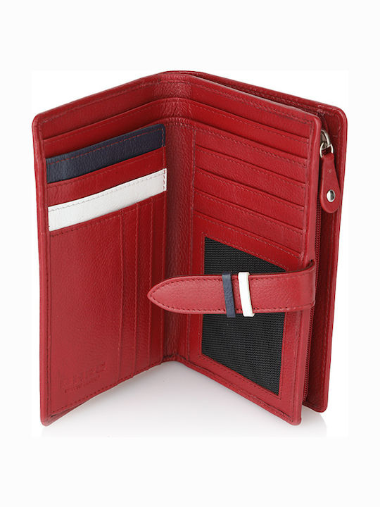 Large Leather Women's Wallet Classic Red