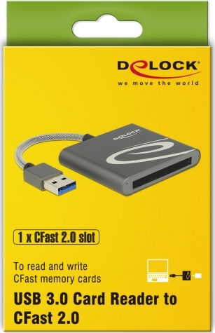 DeLock Kartenleser USB 3.0 für CFast Schwarz