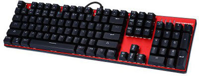 Motospeed Inflictor CK104 Gaming Μηχανικό Πληκτρολόγιο με Outemu Red διακόπτες και RGB φωτισμό (Ελληνικό) Κόκκινο
