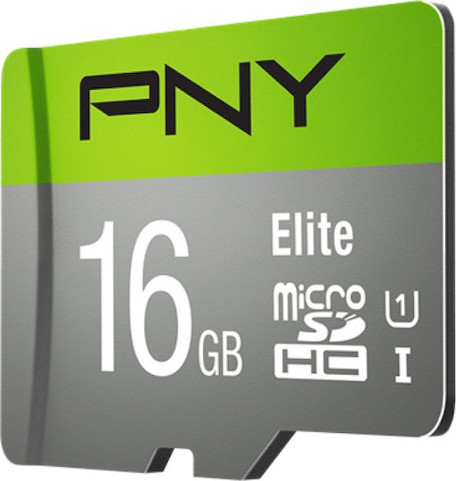 PNY Elite MicroSDHC 16GB U1 UHS-I 100MB/s с адаптер