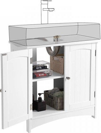 Songmics Πάγκος χωρίς Νιπτήρα Μ60xΒ30xΥ60cm Λευκός