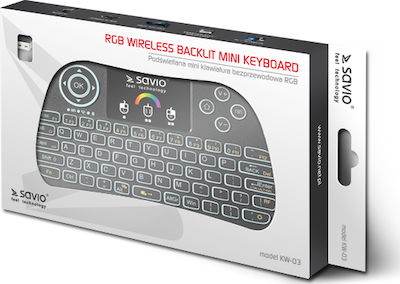 Savio KW-03 Wireless Keyboard with Touchpad English US