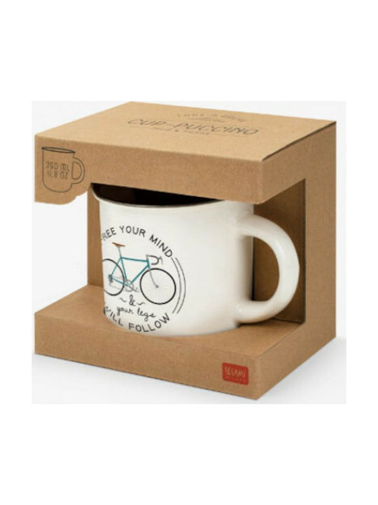 Legami Milano Cup-Puccino Bike Ceramic Cup White 350ml