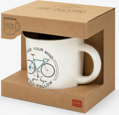 Legami Milano Cup-Puccino Bike Κούπα Κεραμική Λευκή 350ml Legami Milano Cup-Puccino Bike Κούπα Κεραμική Λευκή 350ml