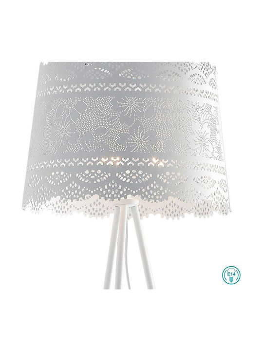 Fan Europe Cluny Vintage Floor Lamp H168xW40cm. with Socket for Bulb E14 White