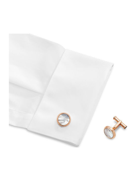 Mont Blanc Meisterstuck Cufflink from Steel In Rose Gold Colour