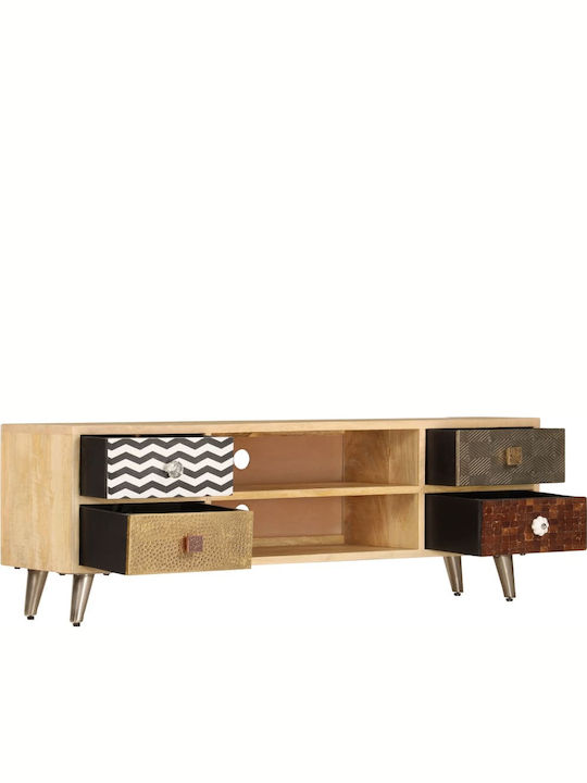 TV Stand from Solid Wood Mango L120xW30xH40cm