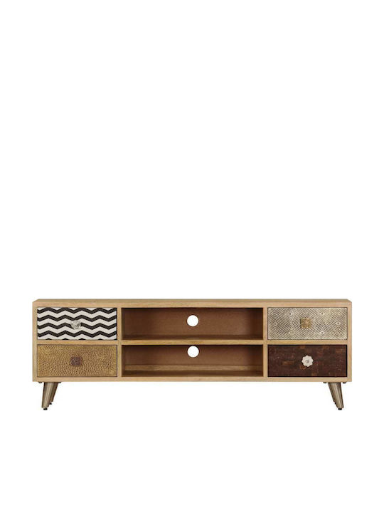 TV Stand from Solid Wood Mango L120xW30xH40cm