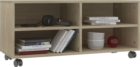 TV-Ständer mit Räder Eiche M90xT35xH35cm