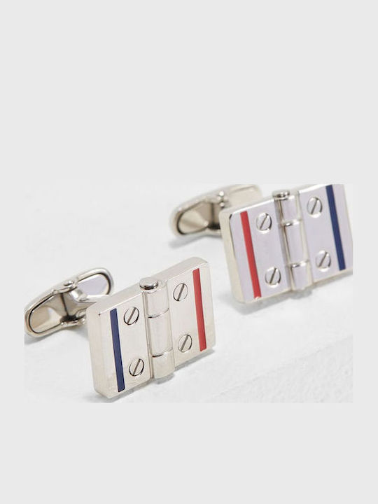 Tommy Hilfiger Μανικετόκουμπα από Ατσάλι σε Ασημί Χρώμα