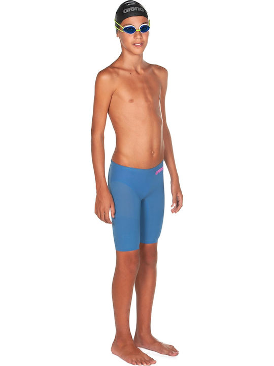 Arena Powerskin R-Evo Kinder Badeanzug Badeshorts Schulung Hellblau