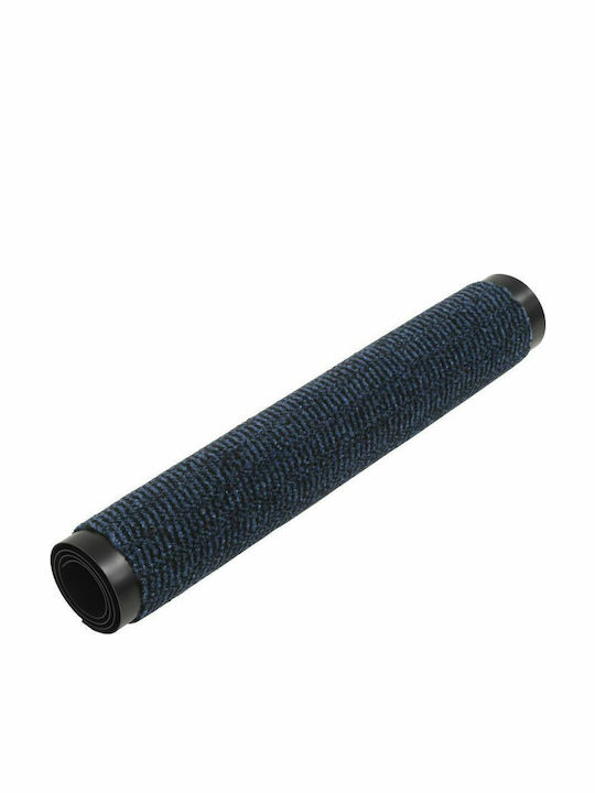 vidaXL Entrance Mat Straw with Anti-slip Backing Blue 80x120cm