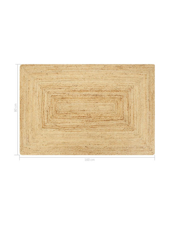 vidaXL Handmade Rug Rectangular Summer from Jute Beige