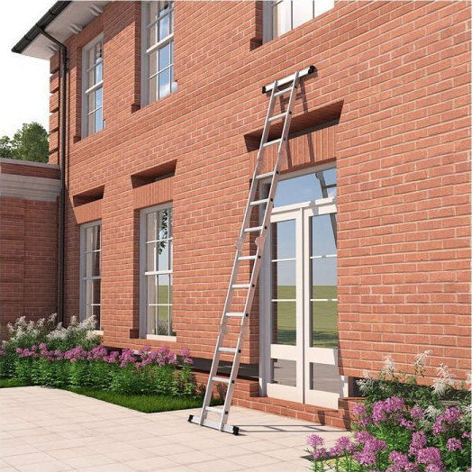 Songmics Multipurpose Aluminum Ladder 4x3 with Maximum Height 3.6m