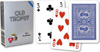 Modiano Old Trophy Poker Τράπουλα Πλαστική για Poker Μπλε