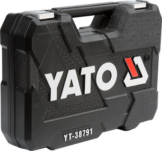 Yato Set de chei tubulare și clichet 1\2" & 1\4" 108buc