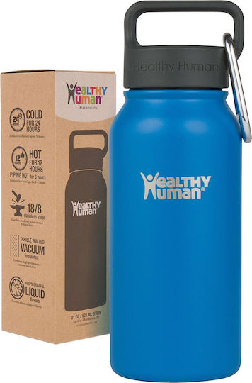 Healthy Human Stein Bottle Ανακυκλώσιμο Μπουκάλι Θερμός Ανοξείδωτο BPA Free 475ml Μπλε με Θηλιά
