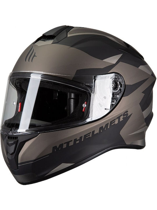 MT Targo Enjoy E2 Matt Grey Motorradhelm Volles Gesicht ECE 22.05 / DOT 1450gr MTH000KRA273