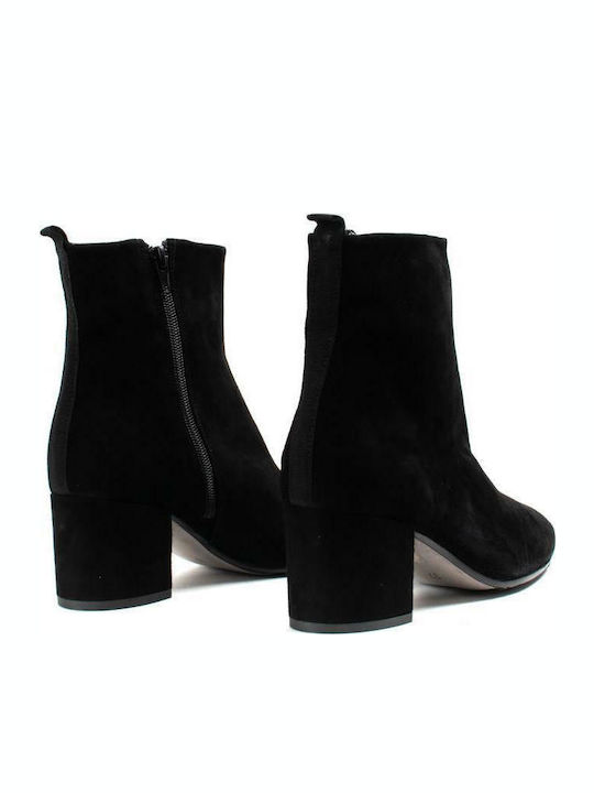 Suede Γυναικεία Μποτάκια Μαύρα