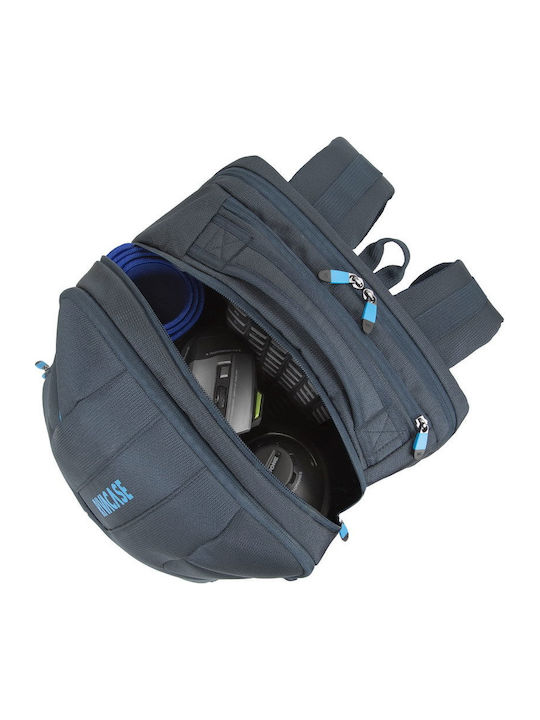 Rivacase Borneo Gaming Backpack Αδιάβροχη Τσάντα για Laptop 17.3" με Θύρα USB Dark Blue