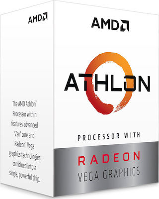 AMD Athlon 3000G 3.50GHz Επεξεργαστής 2 Πυρήνων για Socket AM4 σε Κουτί με Ψύκτρα