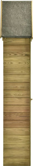 Wooden Garden Warehouse with Single-Leaf Door Brown L0.77xW0.37xH1.78cm