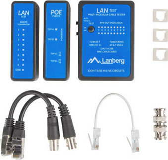 Lanberg NT-0404 Tester Καλωδίων Δικτύου RJ11 / RJ45