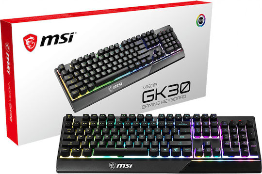 MSI Vigor GK30 Gaming Keyboard with RGB lighting (English US)