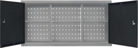 vidaXL Metallic Tool Carrier W120xD19xH60cm