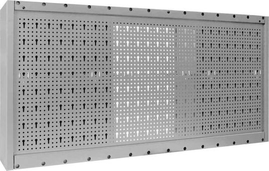 vidaXL Metallic Tool Carrier W120xD19xH60cm