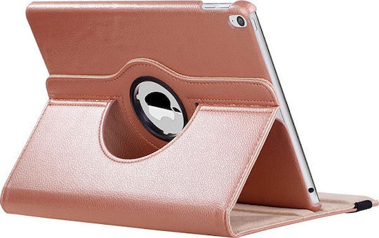Flip Cover Δερμάτινη Περιστρεφόμενη Ροζ Χρυσή (iPad Air 2019 / iPad Pro 2017 10.5")