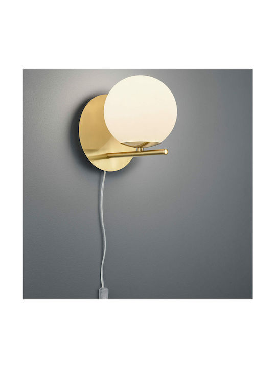 Trio Lighting Pure Modern Wall Lamp with Socket E14 Gold Width 18cm