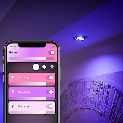 Philips Bec inteligent LED 5.7W pentru Soclu GU10 și Formă PAR16 RGBW 350lm Reglabil în intensitate