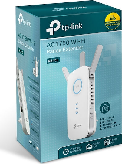 TP-LINK RE450 v3 WiFi Extender Dual Band (2.4 & 5GHz) 1750Mbps