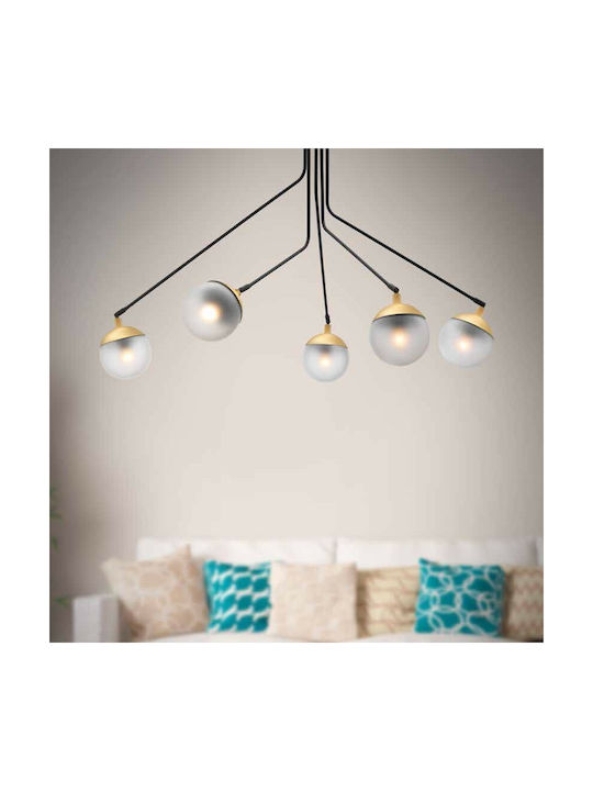 Luma Pendant Chandelier for 5 Bulbs E27 Gold