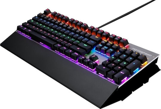 Motospeed CK108 Gaming Μηχανικό Πληκτρολόγιο με Outemu Blue διακόπτες και RGB φωτισμό (Ελληνικό) Γκρι